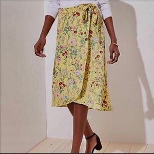 Loft wrap floral skirt